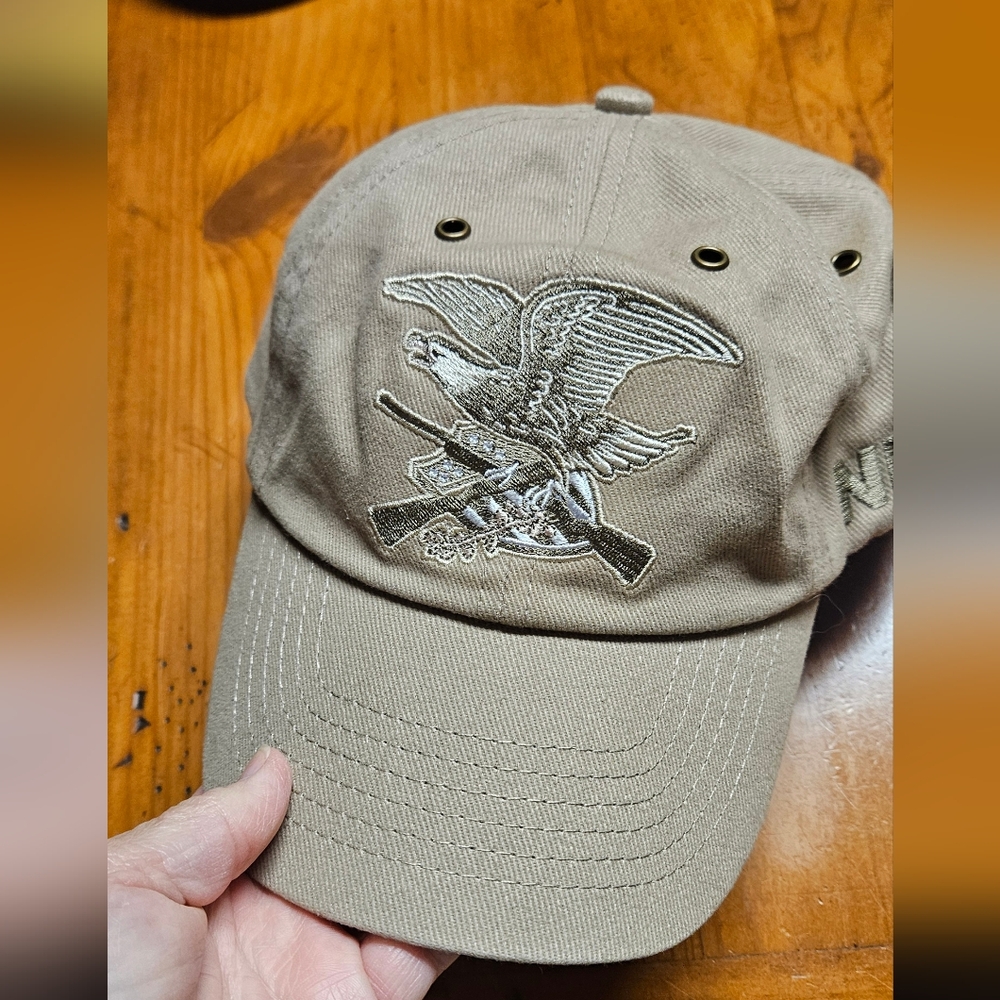 Men's Tan Embroidered Cap